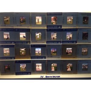 Lot 24 Vtg 40s Children Boys Girls Family Portraits Kodachrome Color 35mm Slides